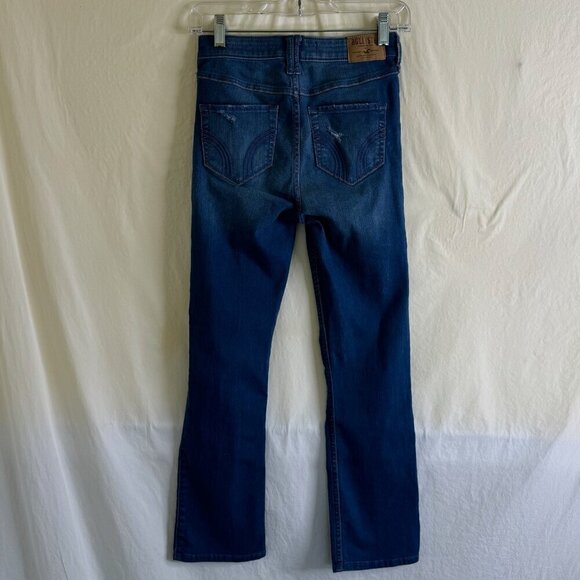 Hollister High Rise Super Skinny Jeans Size 1R Medium Blue Wash Distressed  * - Picture 3 of 8